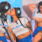 Latinas lesbianas en celo se besan como bestias y se corren temblando de placer